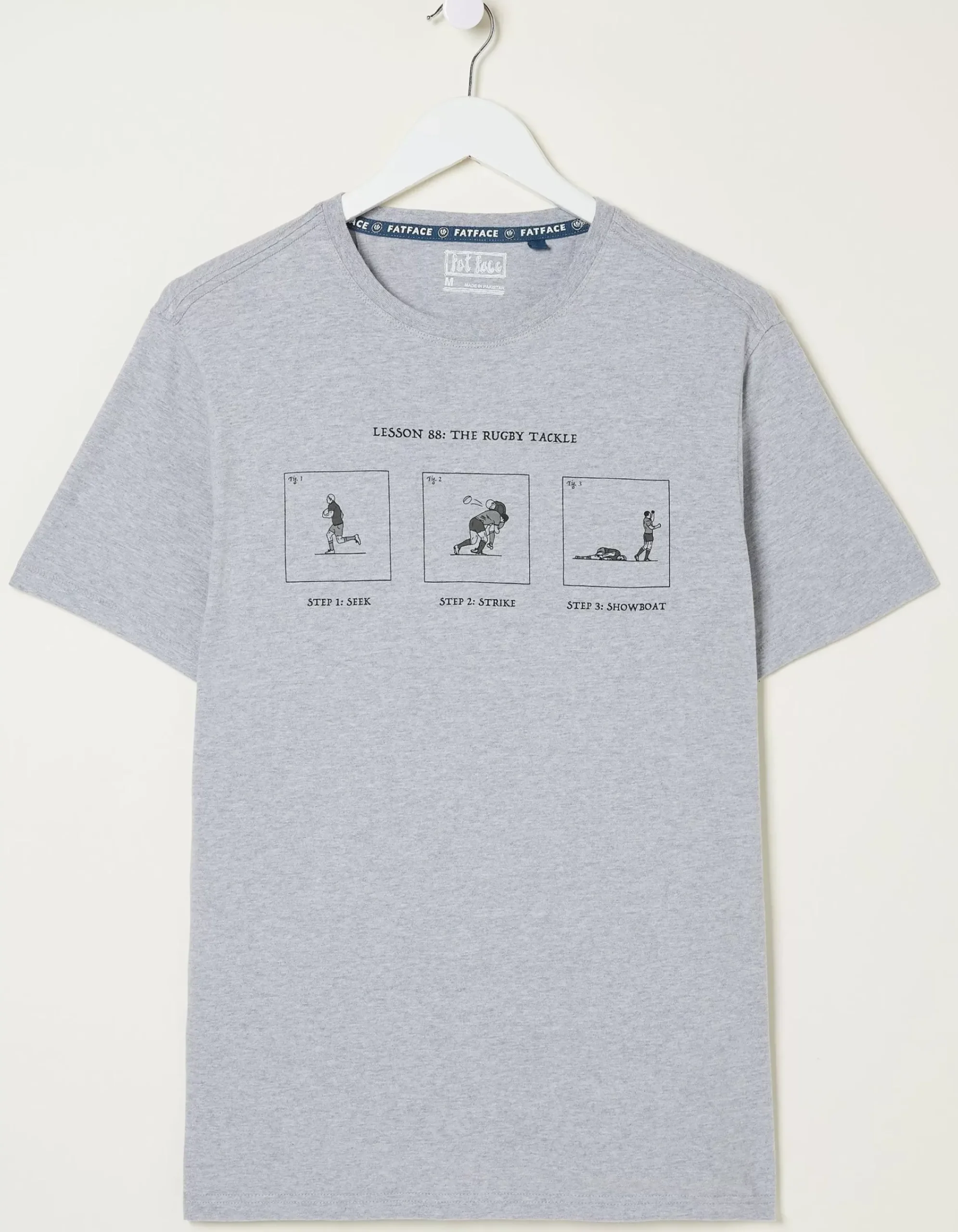 Men FatFace T-Shirts|Rugby Cartoon T-Shirt