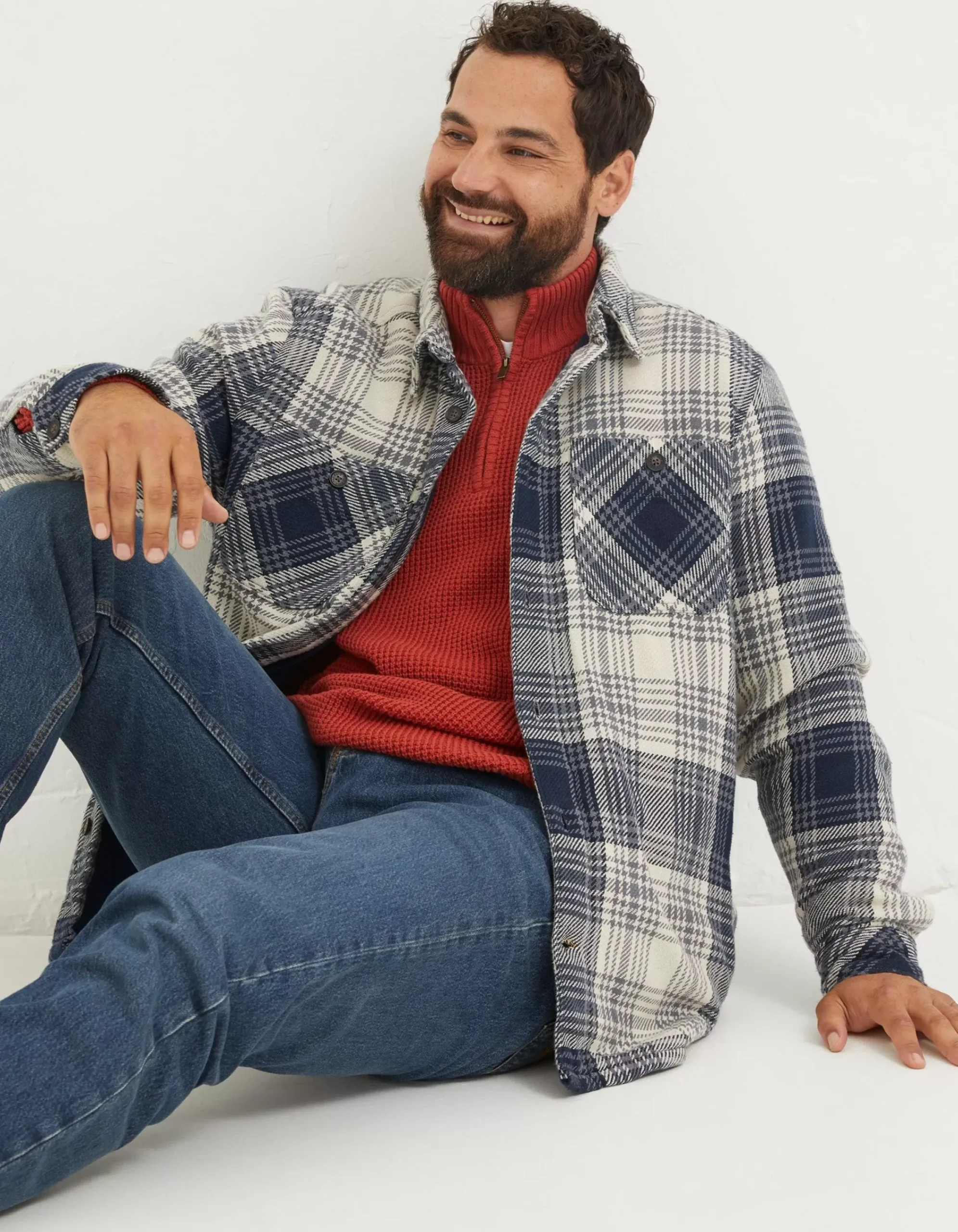 Men FatFace View All|Ryton Ombre Overshirt