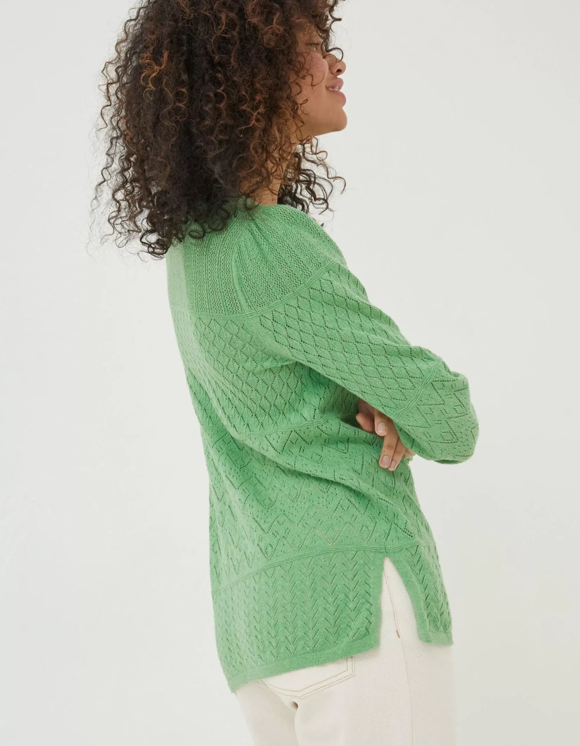 Women FatFace Knitwear|Sadie Pointelle Jumper