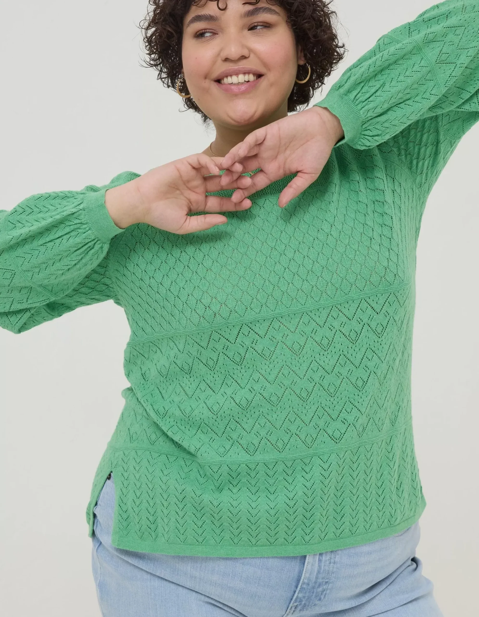 Women FatFace Knitwear|Sadie Pointelle Jumper
