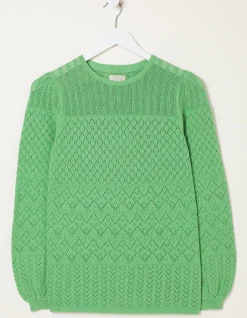 Women FatFace Knitwear|Sadie Pointelle Jumper