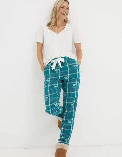 Women FatFace Nightwear & Loungewear|Sadie Snow Leopard Eva Pyjama Bottoms