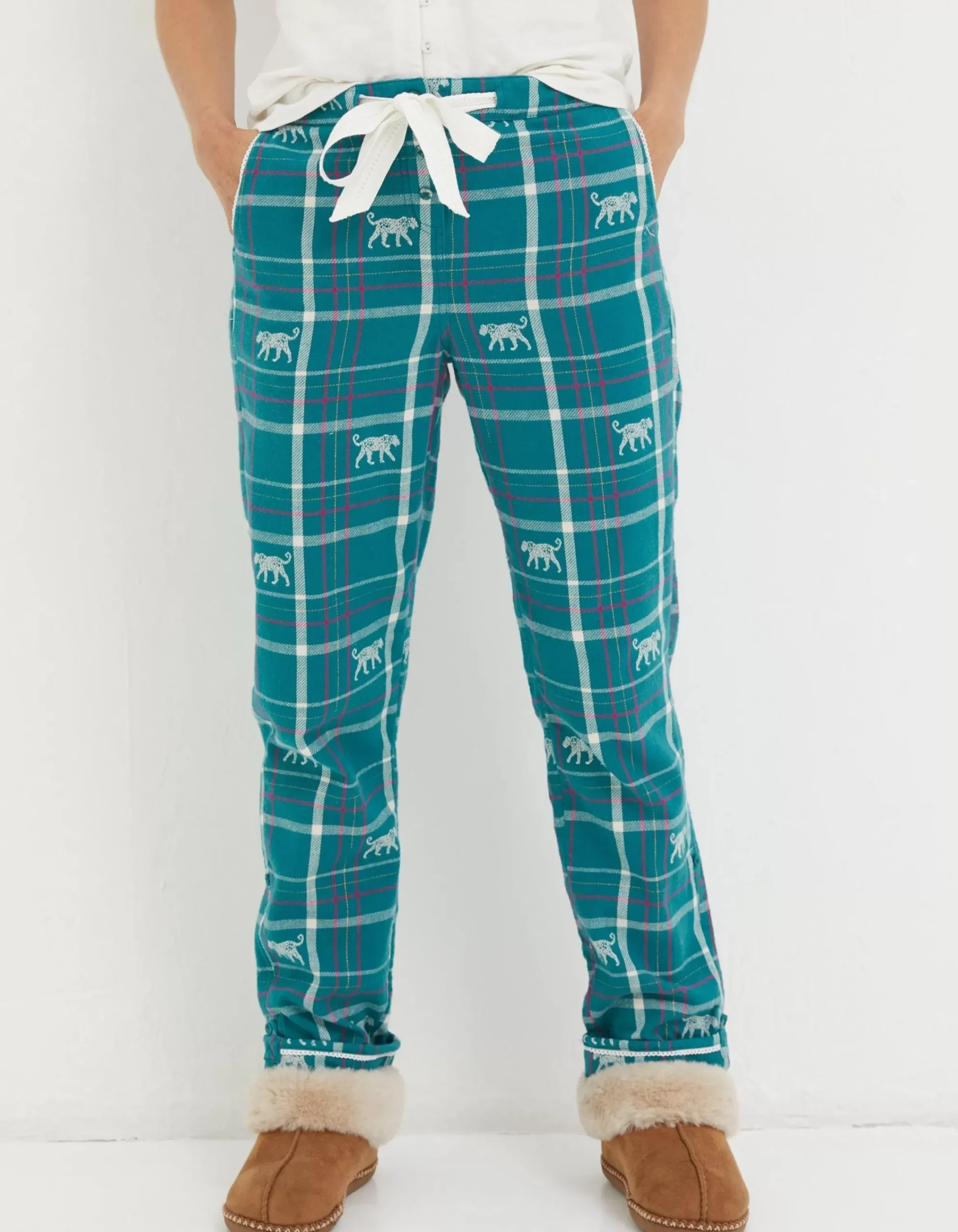 Women FatFace Nightwear & Loungewear|Sadie Snow Leopard Eva Pyjama Bottoms