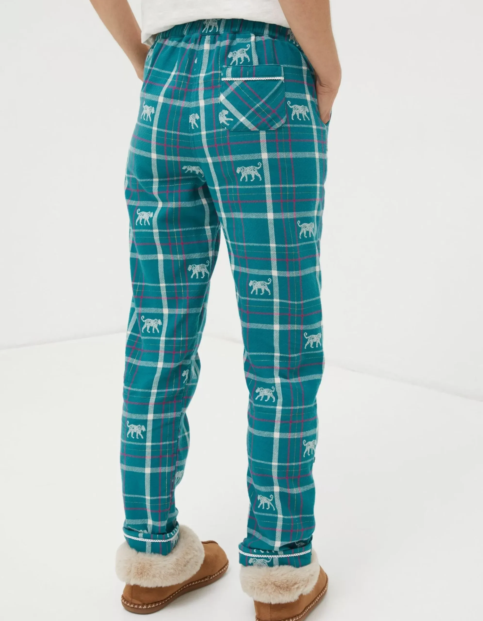 Women FatFace Nightwear & Loungewear|Sadie Snow Leopard Eva Pyjama Bottoms