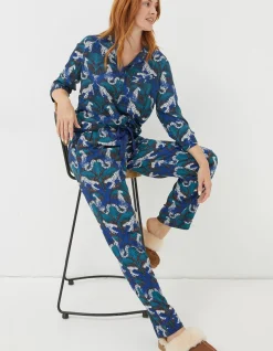 Women FatFace View All|Sadie Snow Leopard Pyjama Bottoms