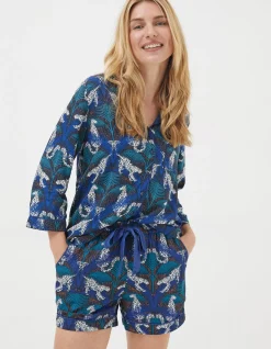 Women FatFace Nightwear & Loungewear|Sadie Snow Leopard Pyjama Shorts