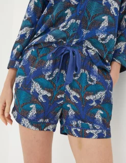 Women FatFace Nightwear & Loungewear|Sadie Snow Leopard Pyjama Shorts