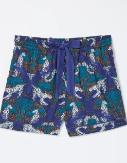 Women FatFace Nightwear & Loungewear|Sadie Snow Leopard Pyjama Shorts