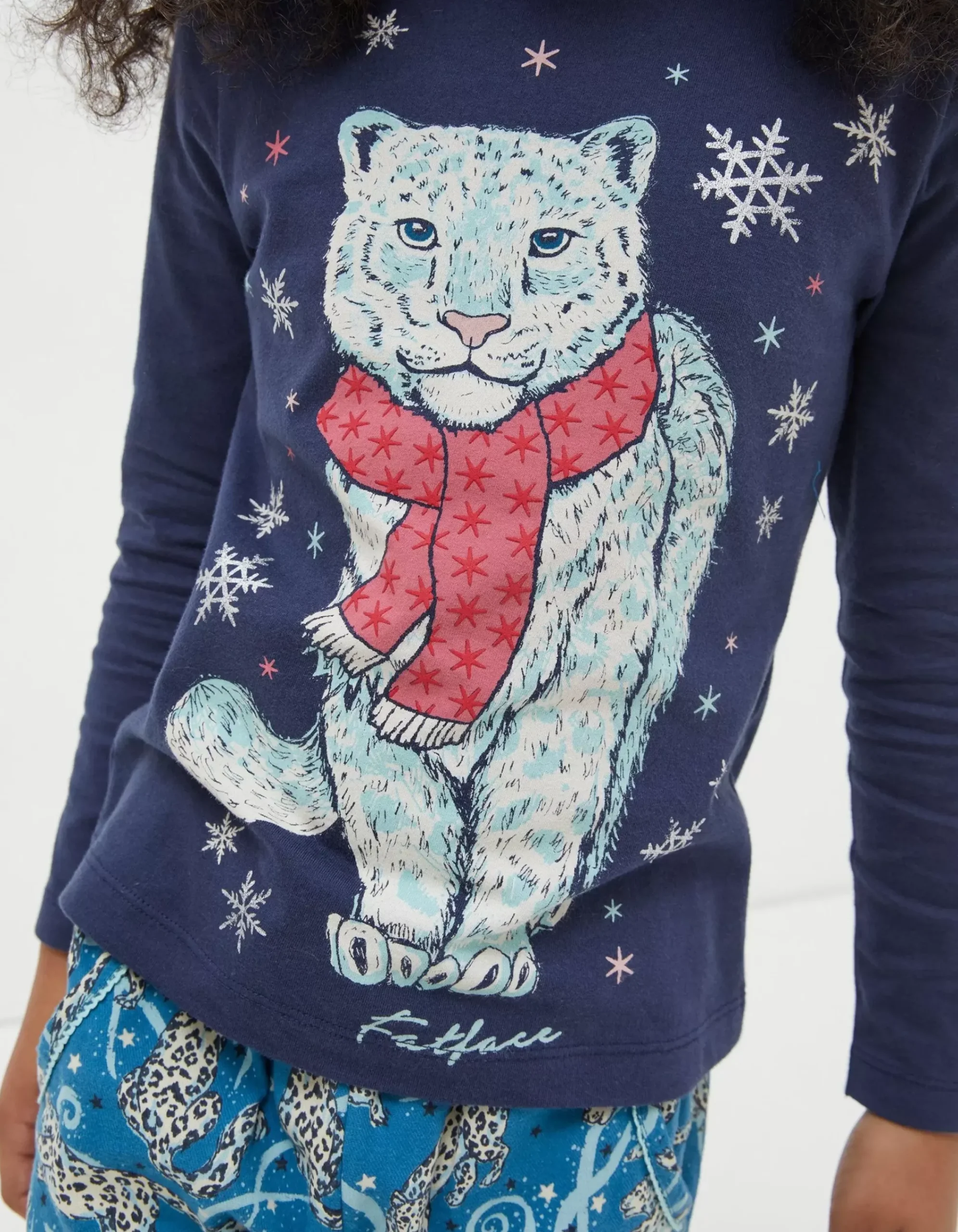 Girls FatFace View All|Sadie Snow Leopard Pyjama Set