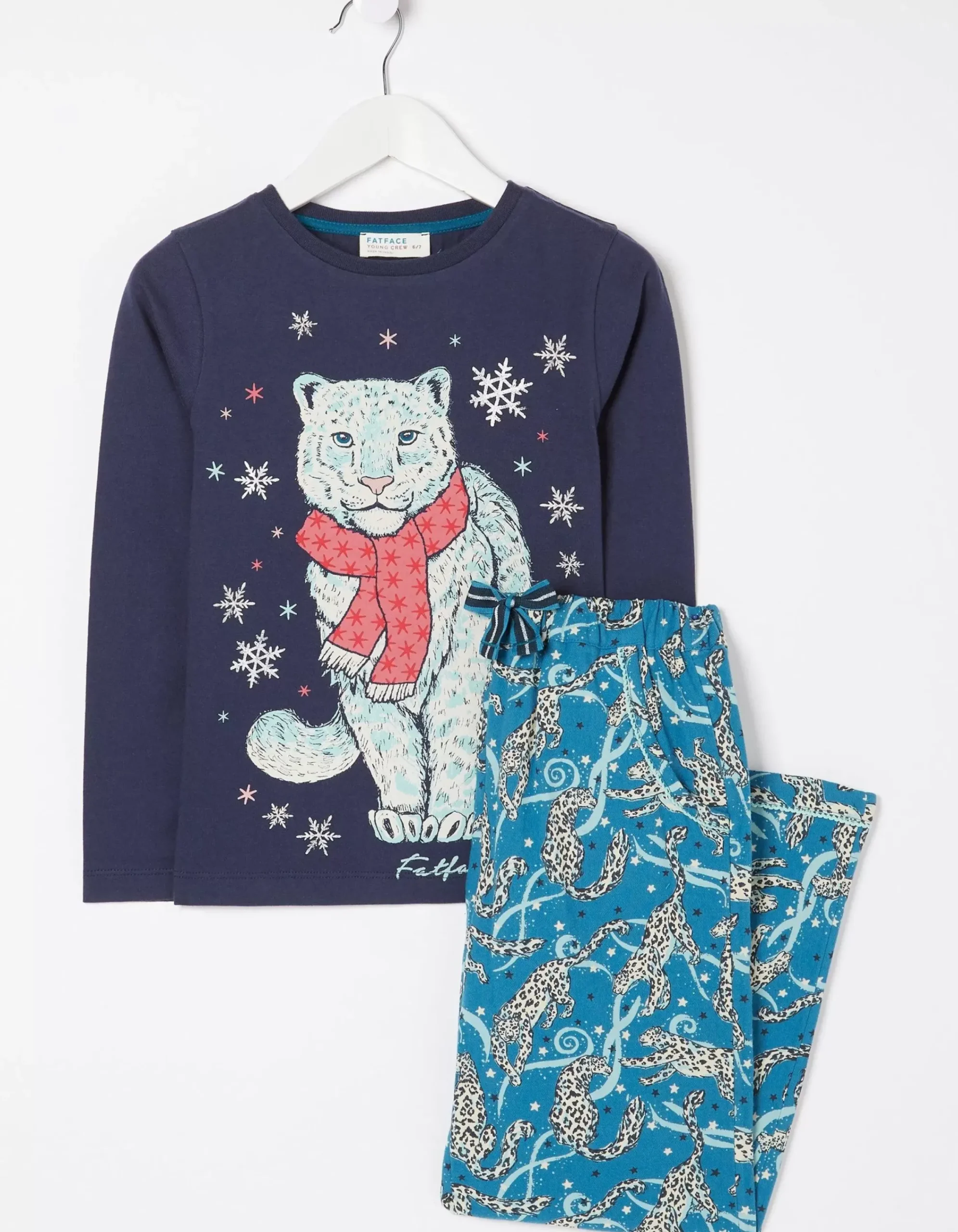 Girls FatFace View All|Sadie Snow Leopard Pyjama Set