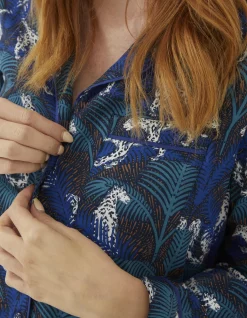 Women FatFace View All|Sadie Snow Leopard Pyjama Top