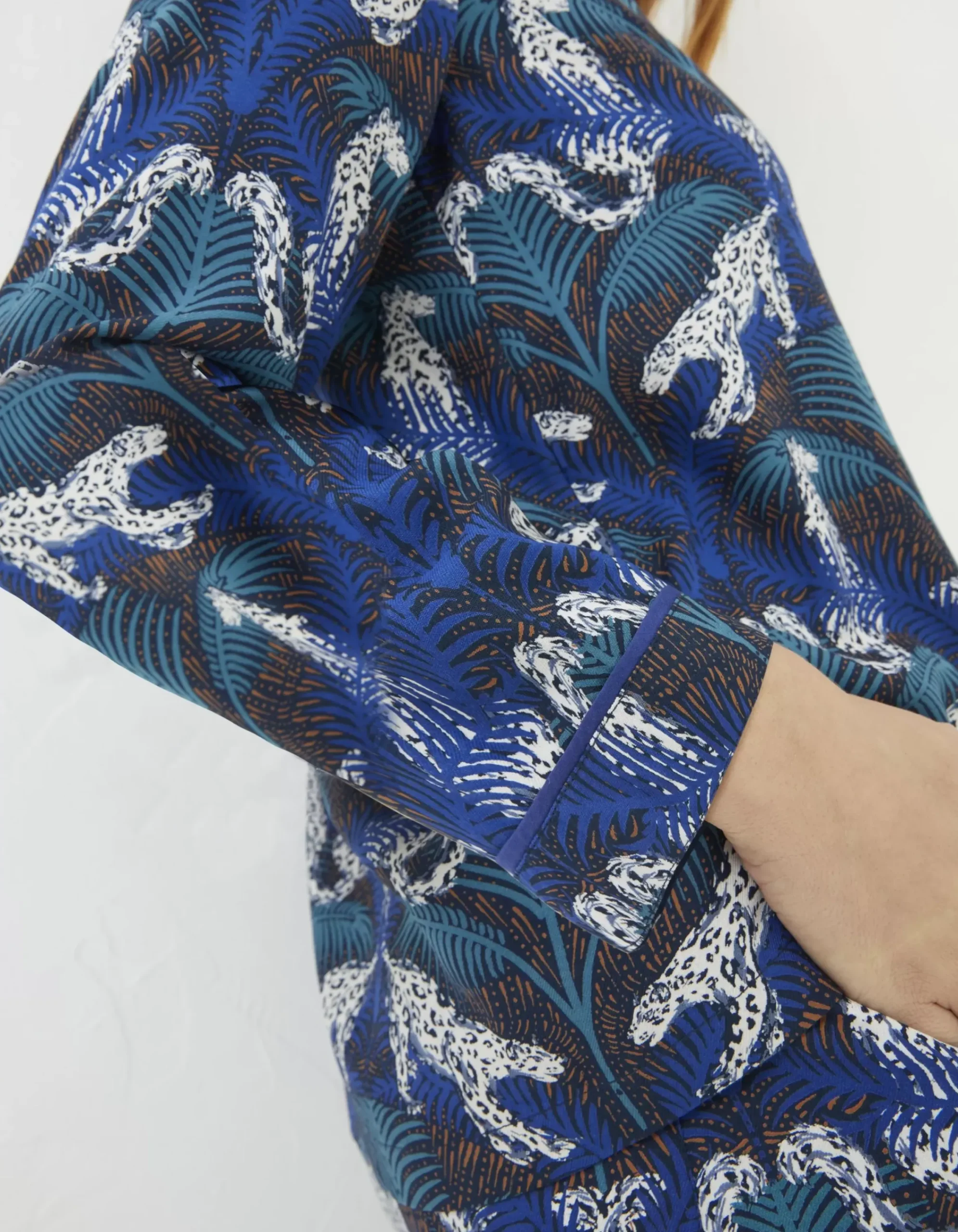 Women FatFace View All|Sadie Snow Leopard Pyjama Top
