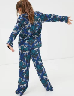 Girls FatFace View All|Sadie Snow Leopard Woven Pyjama Set