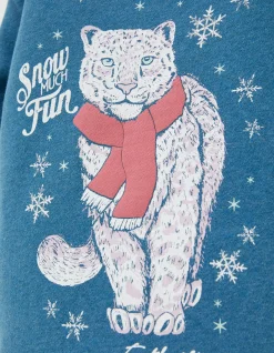 Girls FatFace Sweatshirts & Hoodies|Sadie Snow Leopard Zip Hoodie