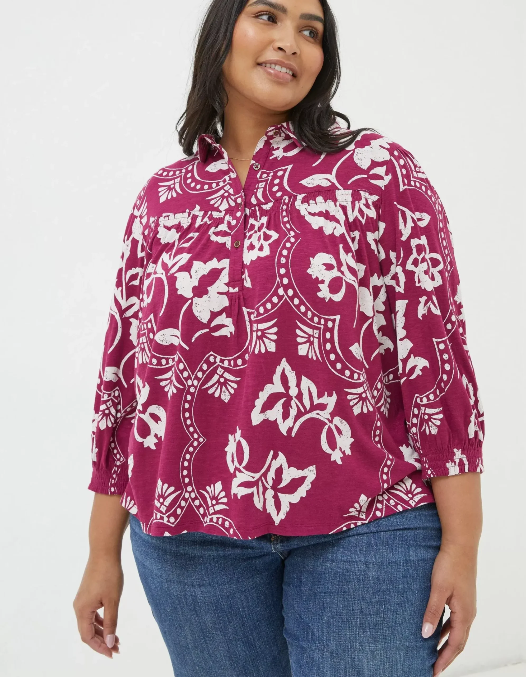 Women FatFace View All|Sadie Wallpaper Shirt