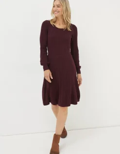 Women FatFace View All|Saffron Knitted Skater Dress