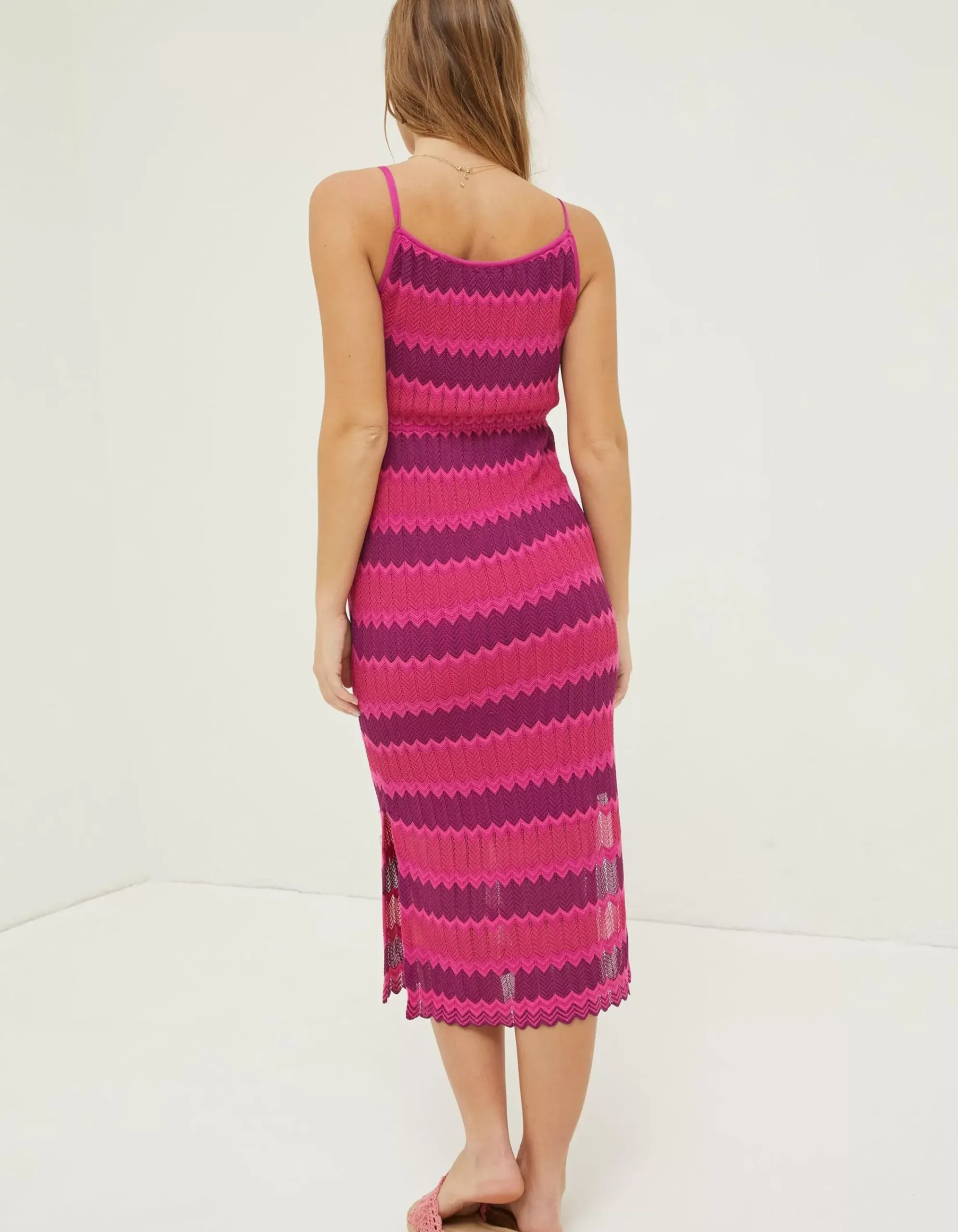 Women FatFace Dresses|Samantha Stripe Knitted Dress