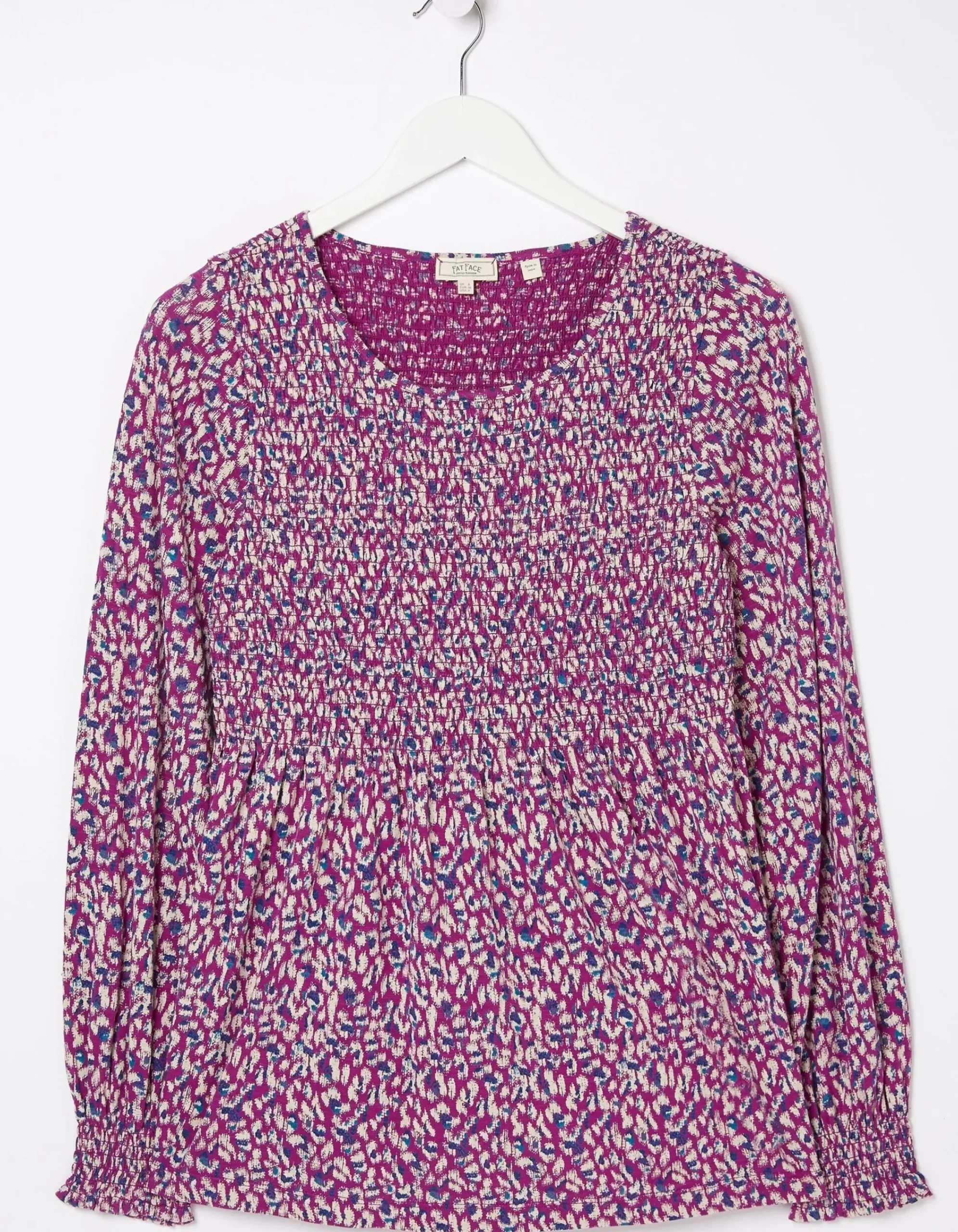 Women FatFace Tops & T-Shirts|Sara Animal Texture Top