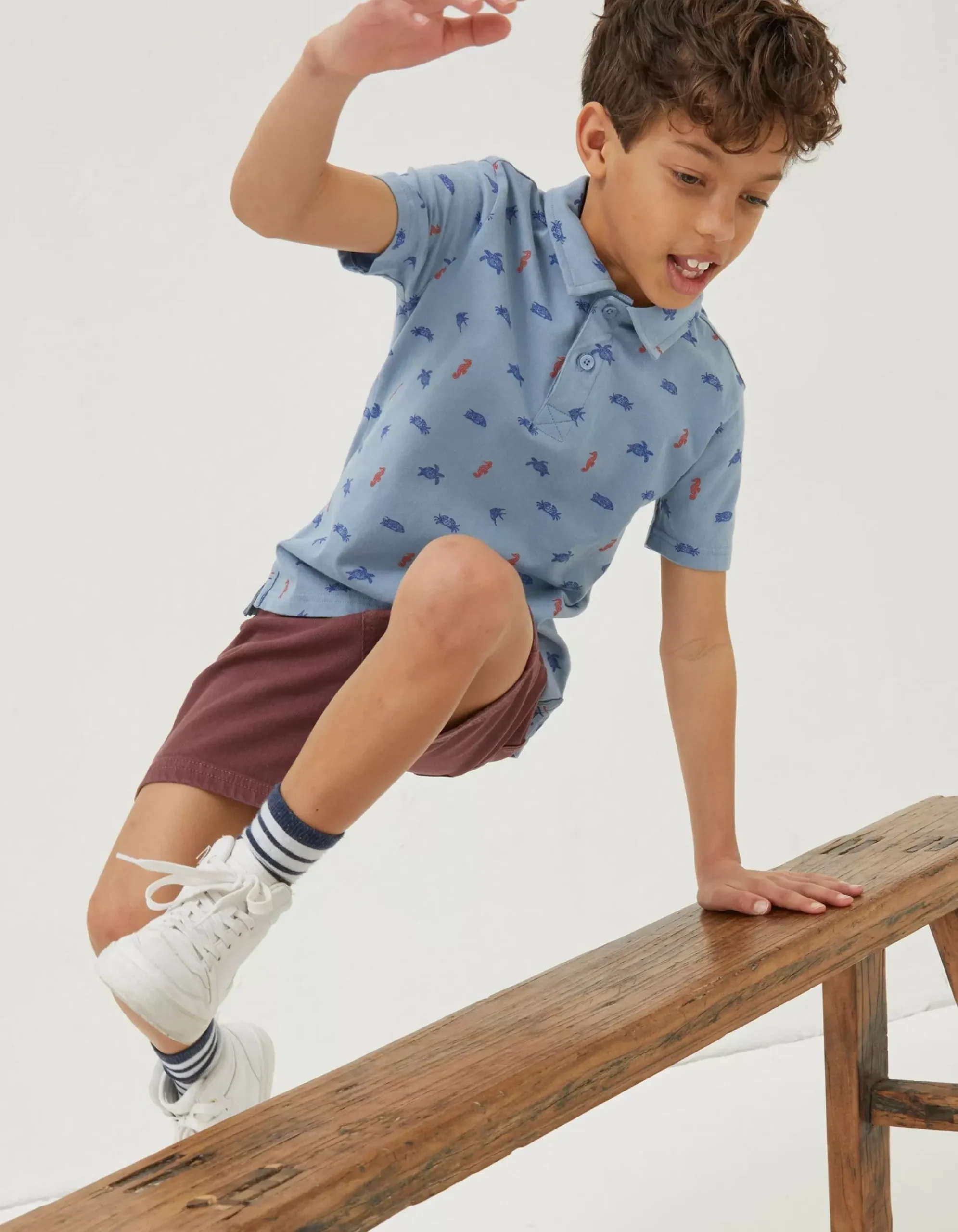 Boys FatFace View All|Sea Creatures Printed Polo Top