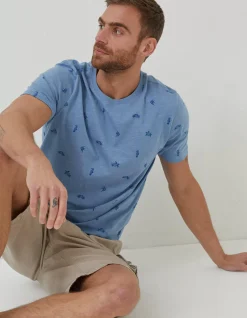 Men FatFace T-Shirts|Sea Print T-Shirt