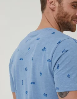 Men FatFace T-Shirts|Sea Print T-Shirt
