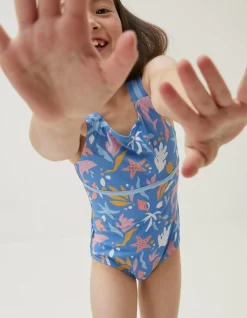 Girls FatFace View All|Sea Scape Swimsuit