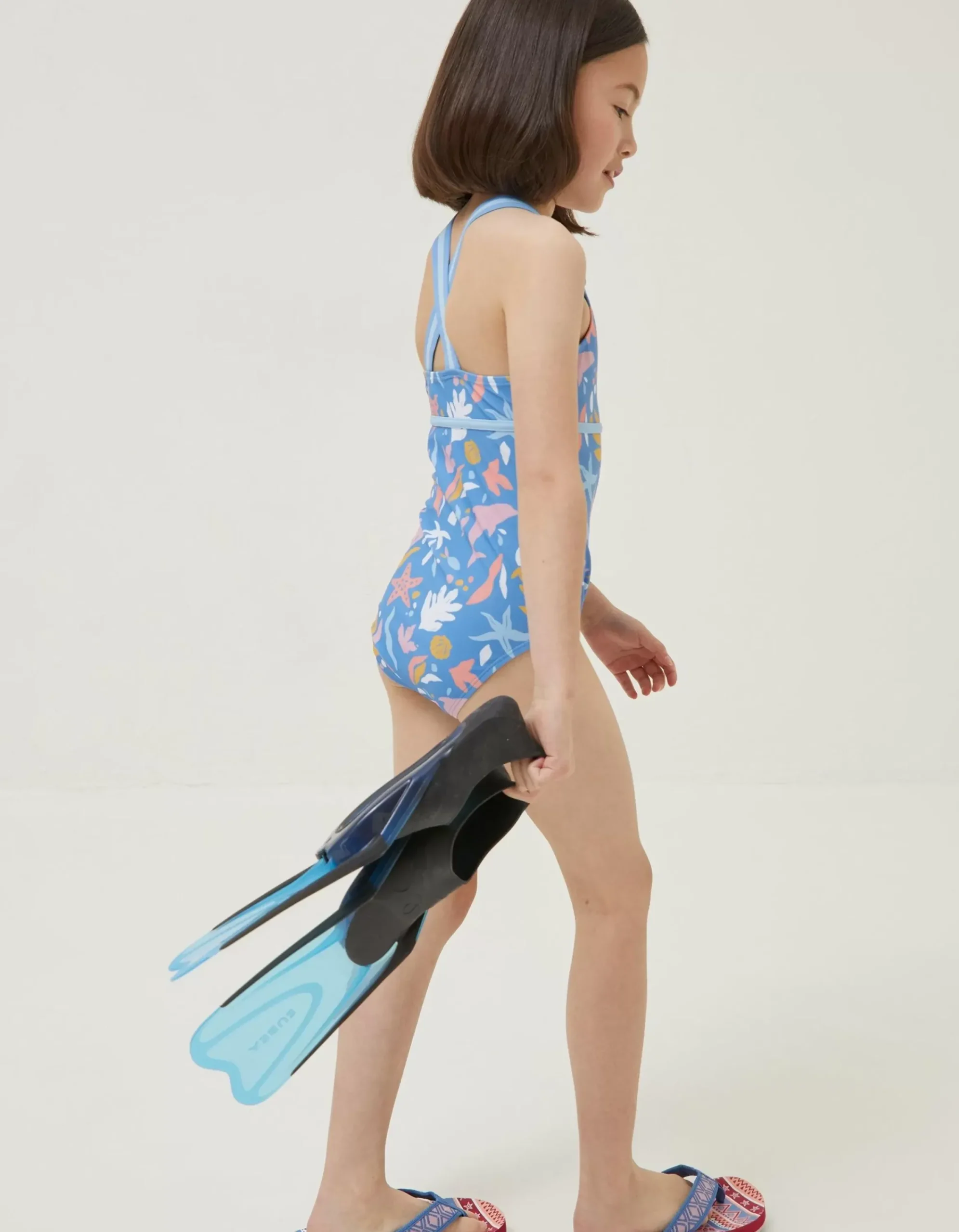 Girls FatFace View All|Sea Scape Swimsuit