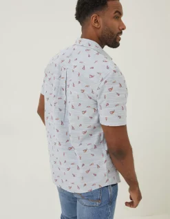 Men FatFace Shirts|Seafood Print Shirt