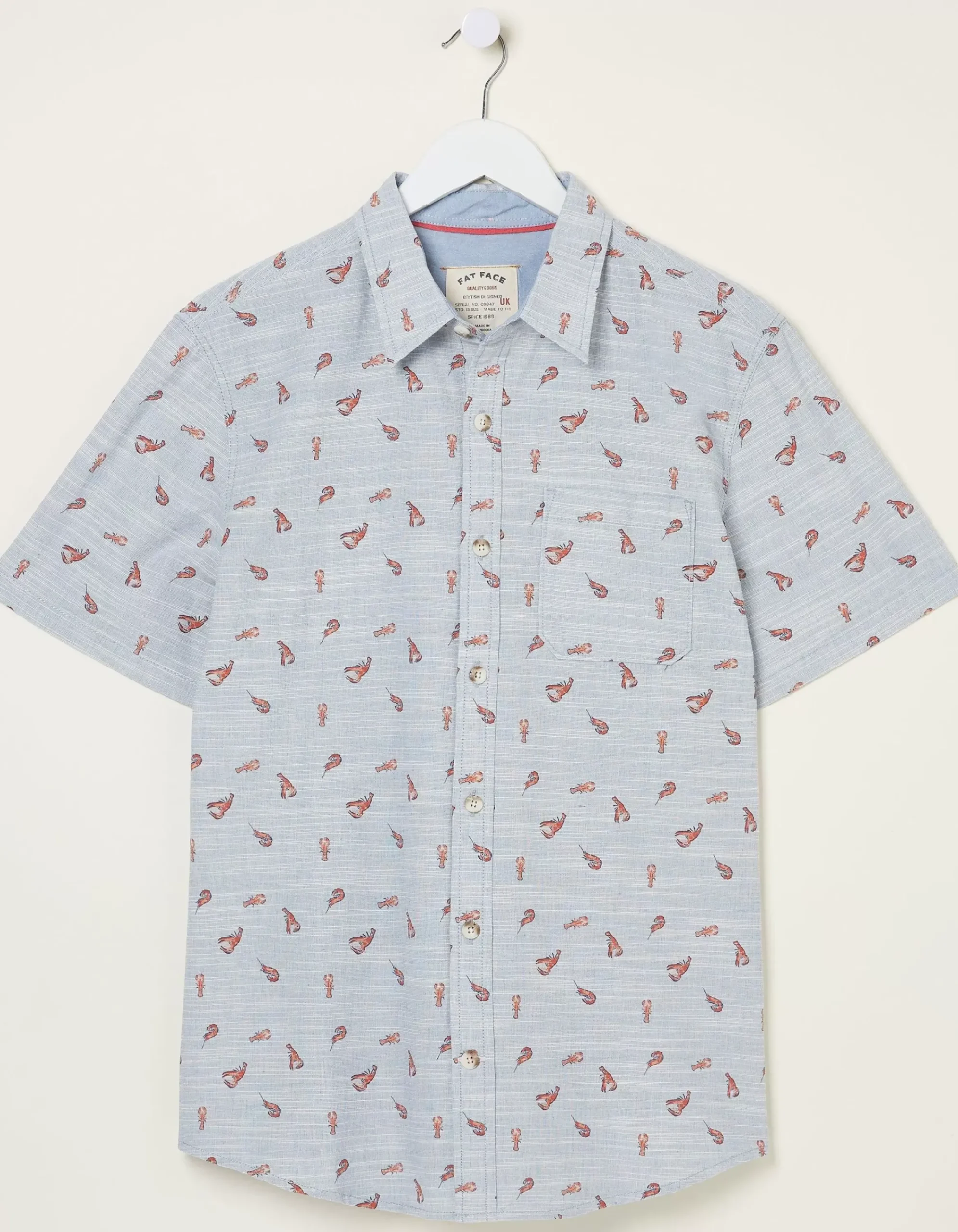 Men FatFace Shirts|Seafood Print Shirt
