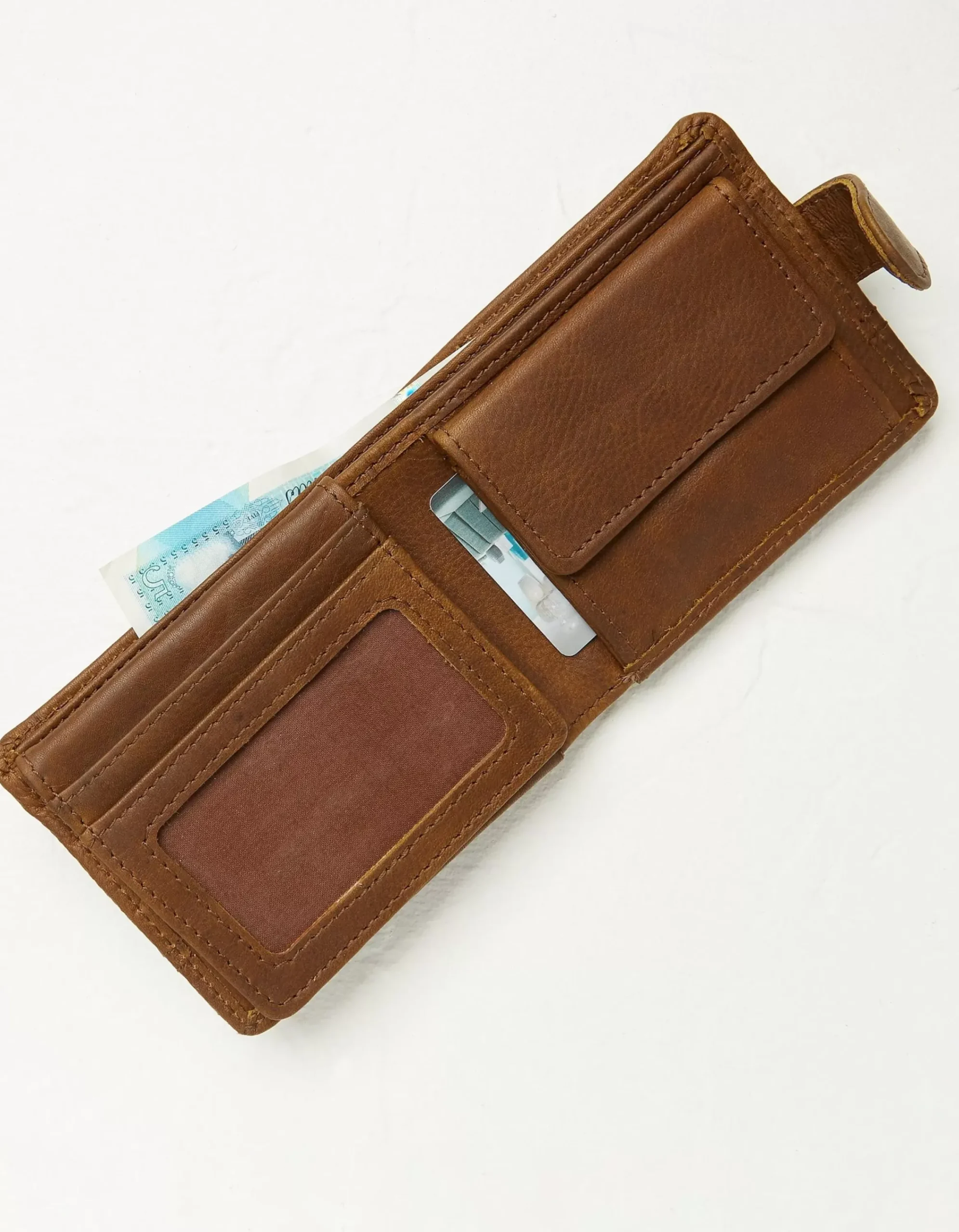 Men FatFace View All|Seamed Leather Wallet