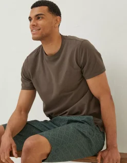 Men FatFace Shorts|Seaton Tile Print Shorts