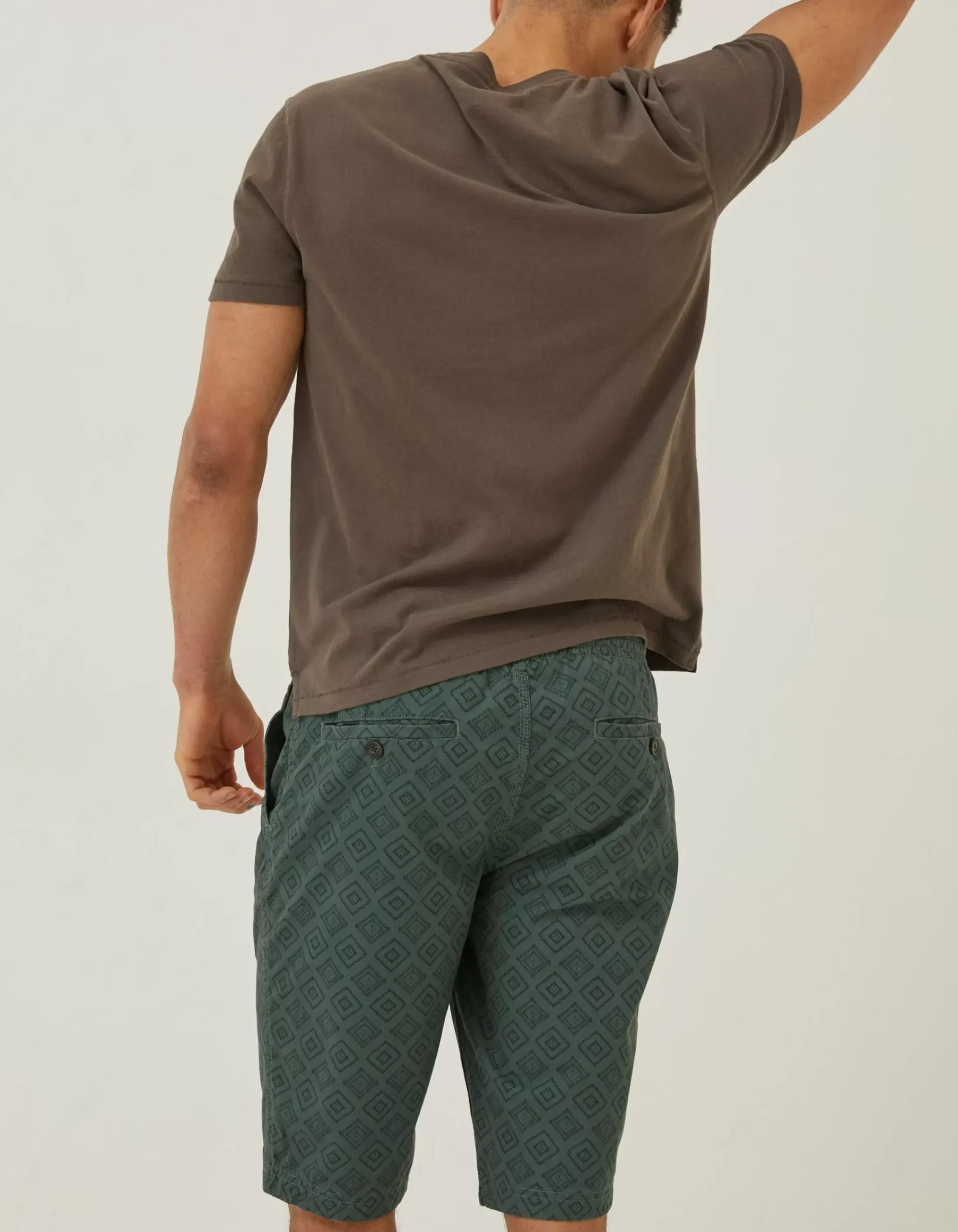 Men FatFace Shorts|Seaton Tile Print Shorts