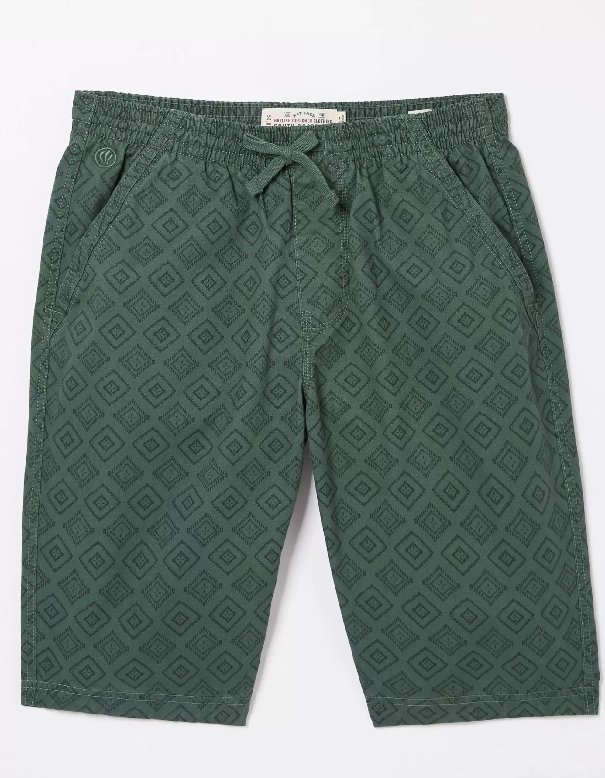 Men FatFace Shorts|Seaton Tile Print Shorts