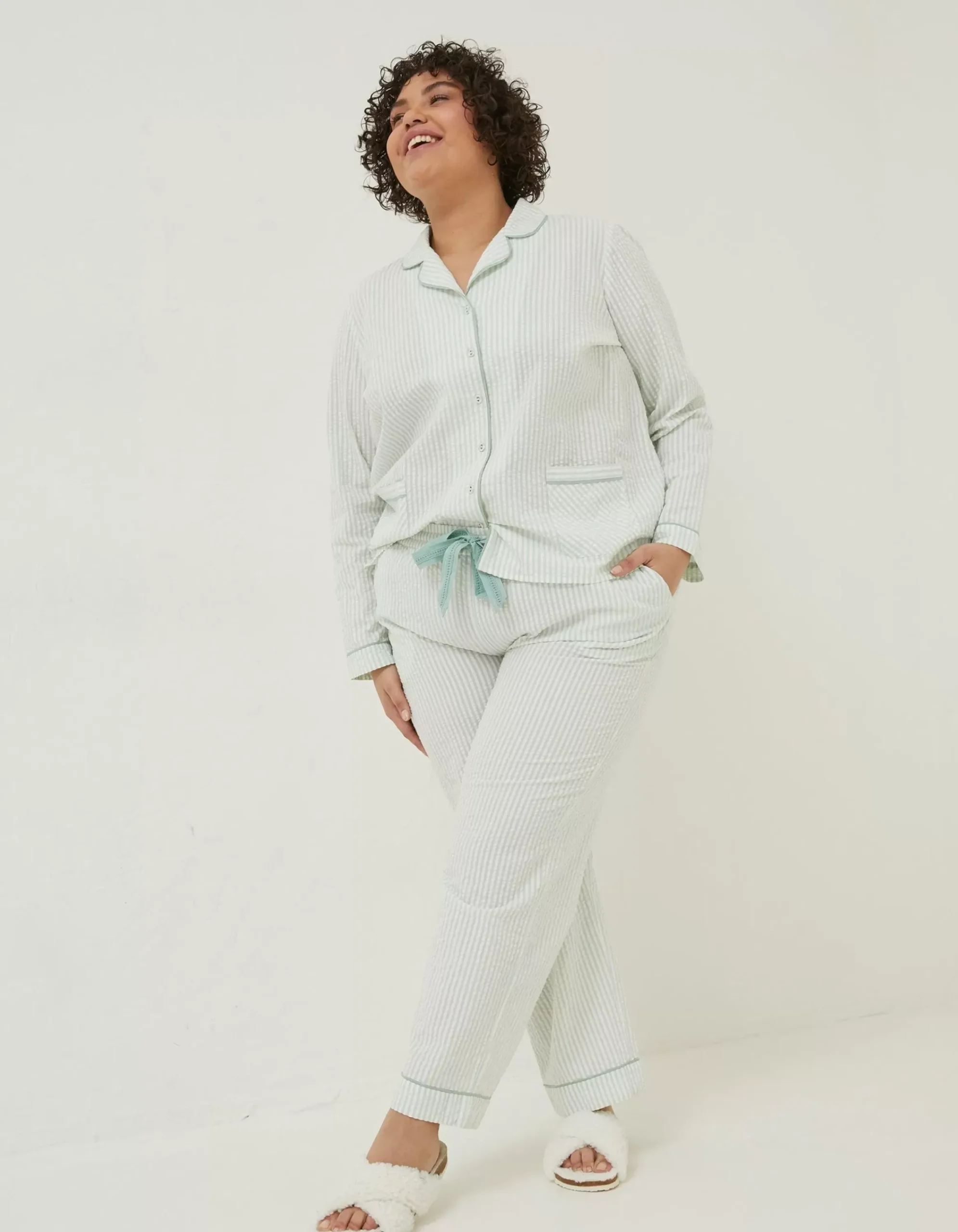 Women FatFace Nightwear & Loungewear|Seersucker Stripe Bottoms