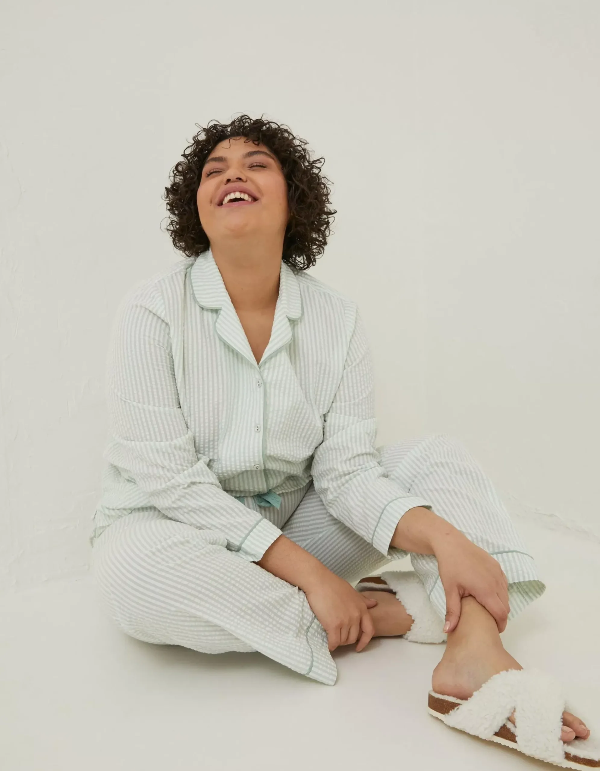 Women FatFace Nightwear & Loungewear|Seersucker Stripe Bottoms