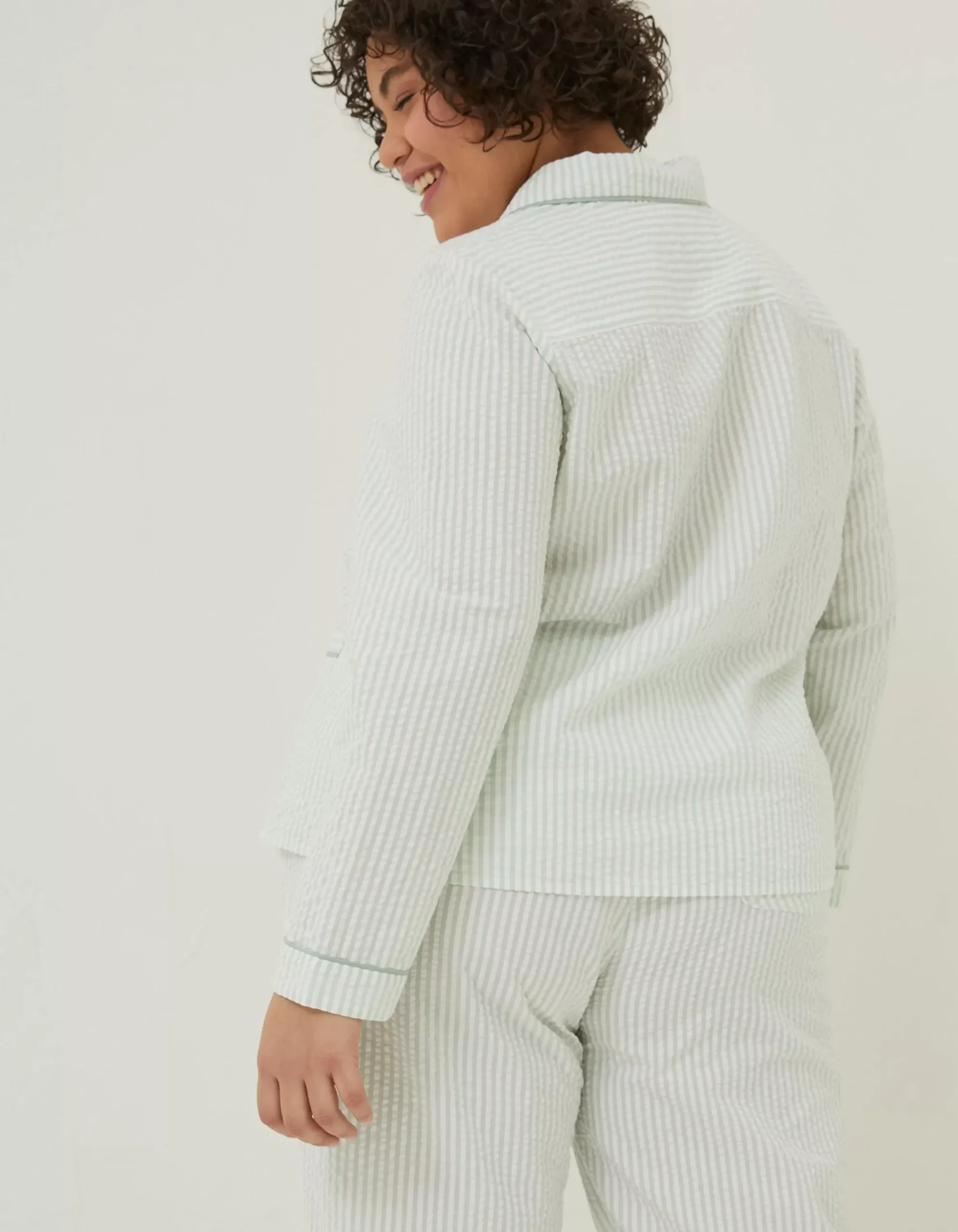 Women FatFace Nightwear & Loungewear|Seersucker Stripe Pj Shirt