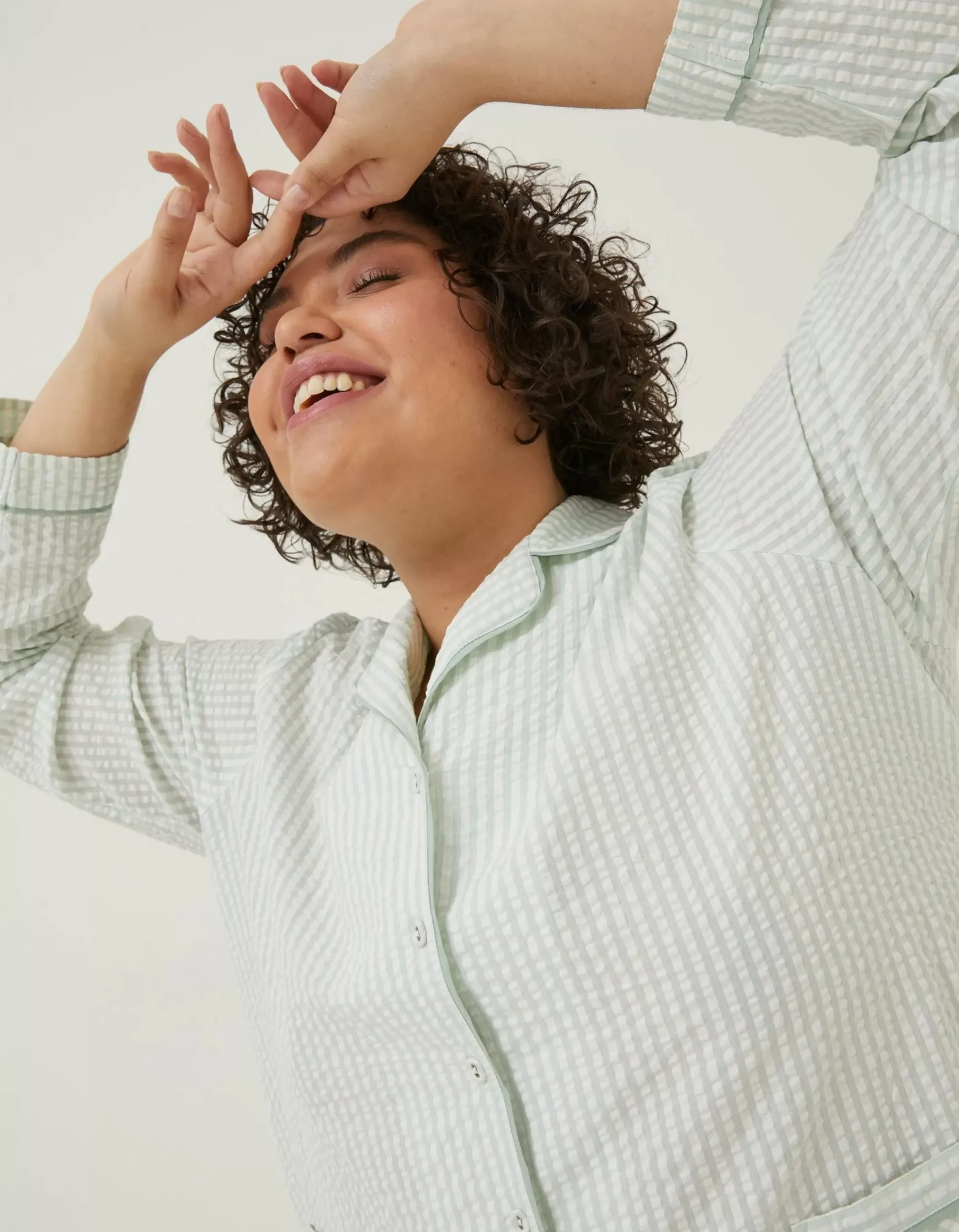 Women FatFace Nightwear & Loungewear|Seersucker Stripe Pj Shirt