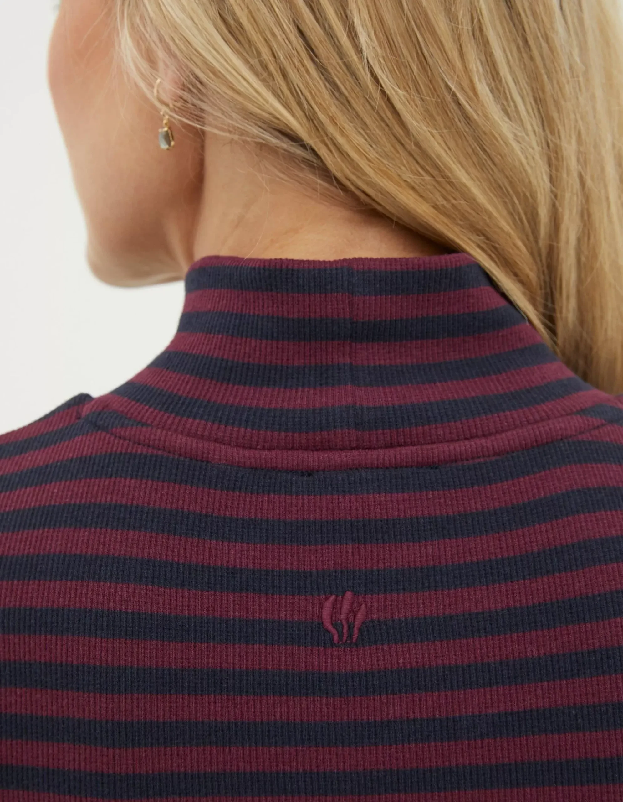 Women FatFace Tops & T-Shirts|Selina Stripe Roll Neck Top