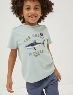 Boys FatFace View All|Shark Coast Jersey T Shirt