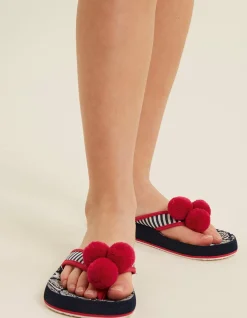 Girls FatFace View All|Shell Print Flip Flops