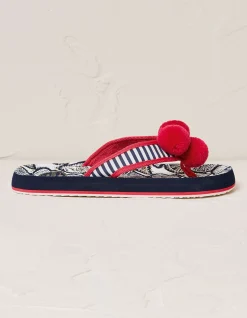 Girls FatFace View All|Shell Print Flip Flops