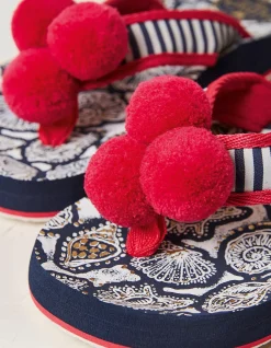 Girls FatFace View All|Shell Print Flip Flops