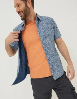Men FatFace Shirts|Shell Print Shirt