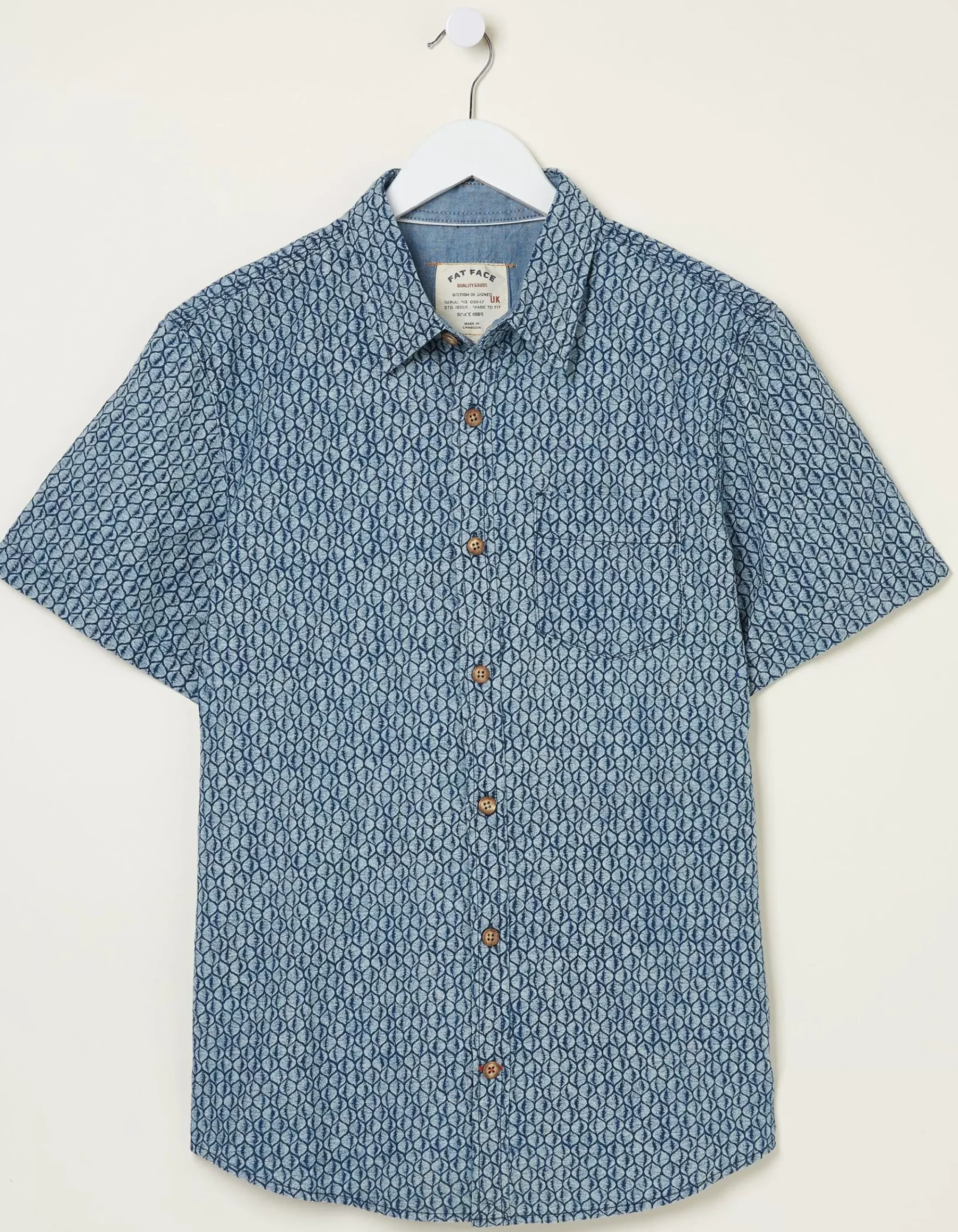 Men FatFace Shirts|Shell Print Shirt