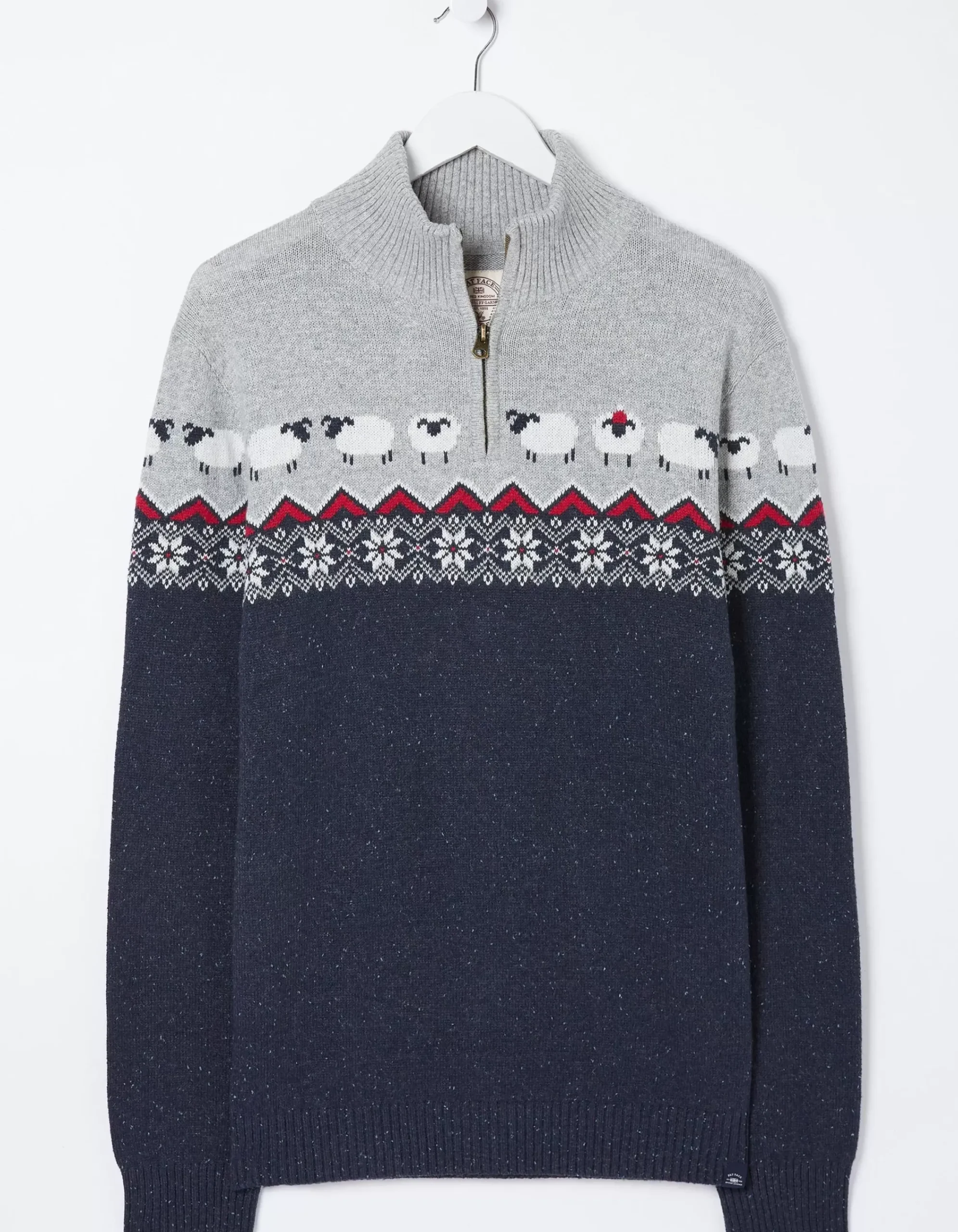 Men FatFace View All|Shelter Stevie Sheep Half Neck Jumper