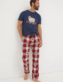 Men FatFace View All|Shelter Stevie Sheep Jacquard Pyjama Bottoms