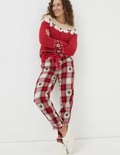 Women FatFace View All|Shelter Stevie Sheep Jacquard Pyjama Bottoms