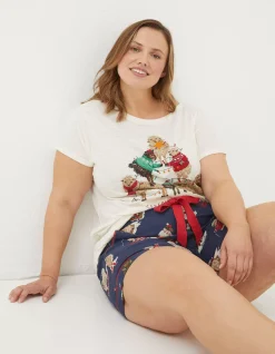 Women FatFace Nightwear & Loungewear|Shelter Stevie Sheep Pyjama Shorts