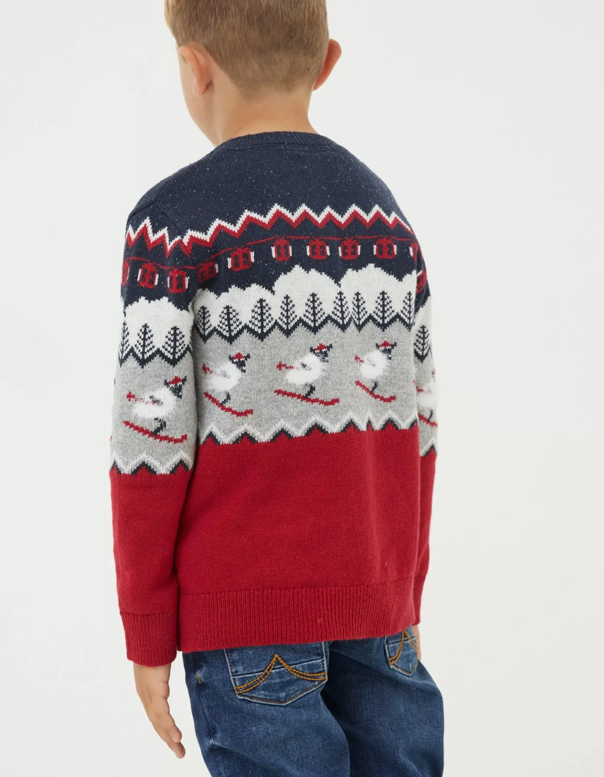 Boys FatFace Knitwear|Shelter Stevie Sheep Ski Jumper