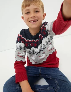 Boys FatFace Knitwear|Shelter Stevie Sheep Ski Jumper